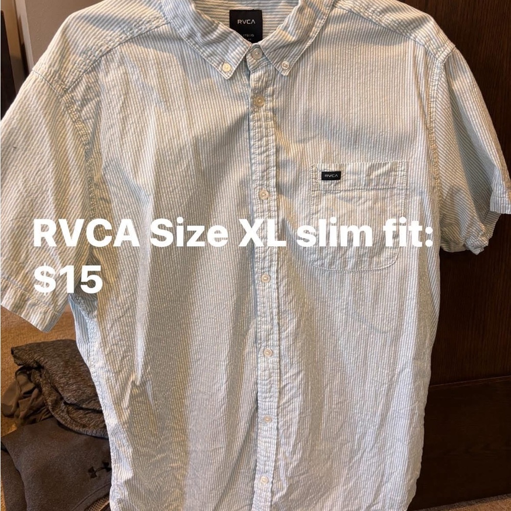RVCA Men's Blue Shirt